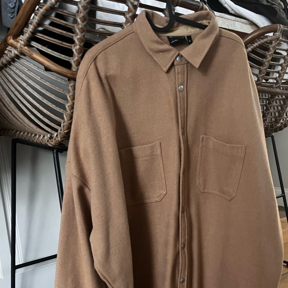 Men’s oversized button up heavy weight shirt